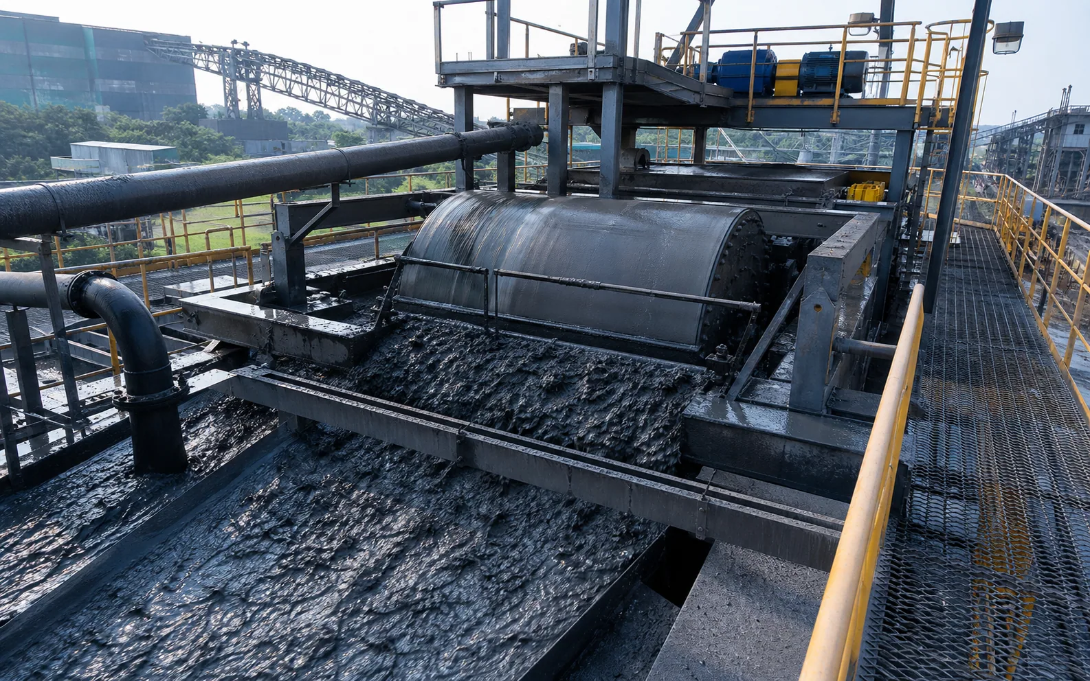 Wet magnetic separation process context
