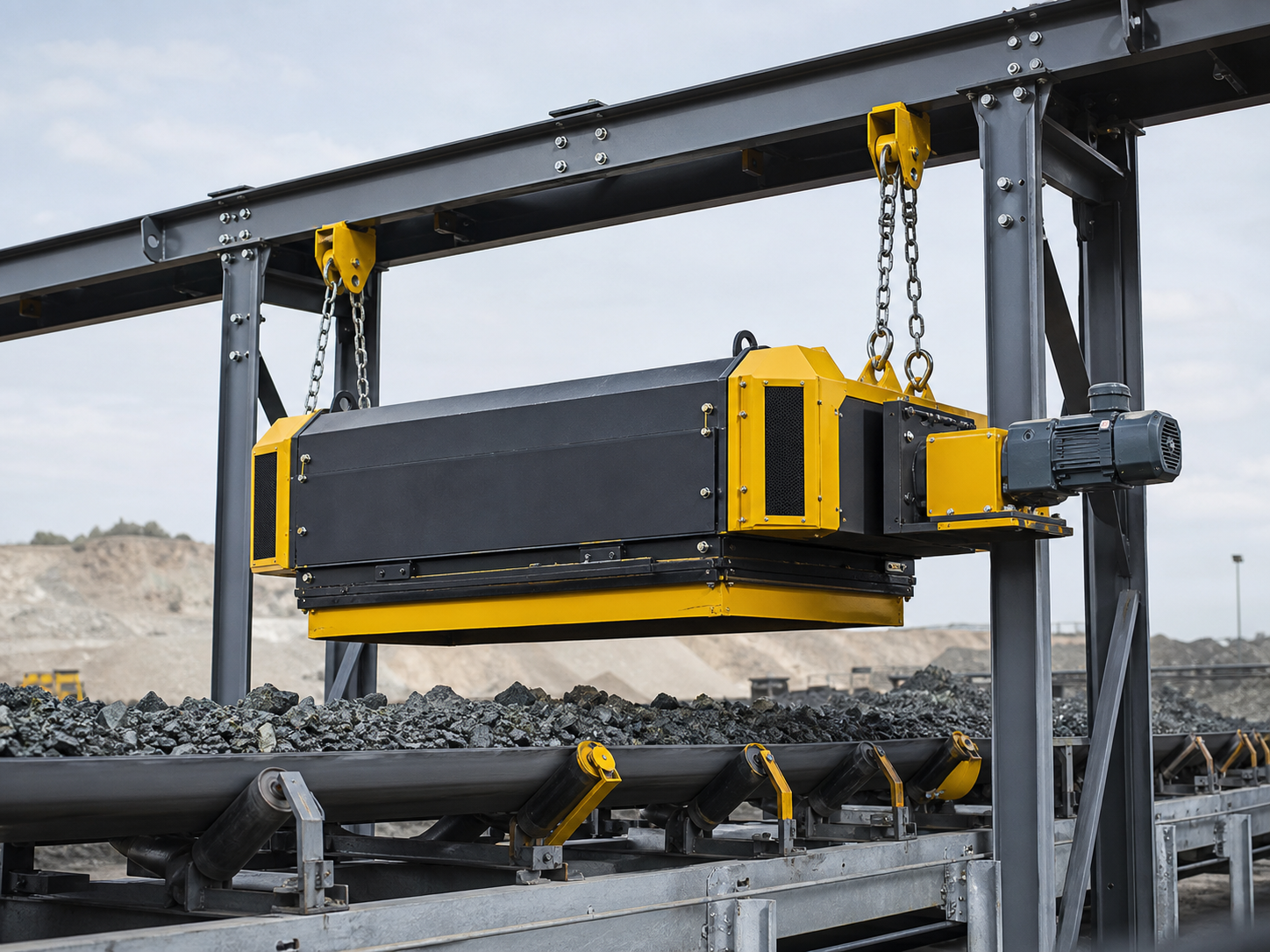 Overband magnetic separator